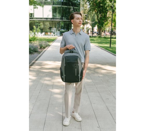 Рюкзак HEIKKI OUTLOOK (ХЕЙКИ) универсальный, отделение для ноутбука, серый, 46x32x16 см, 273890