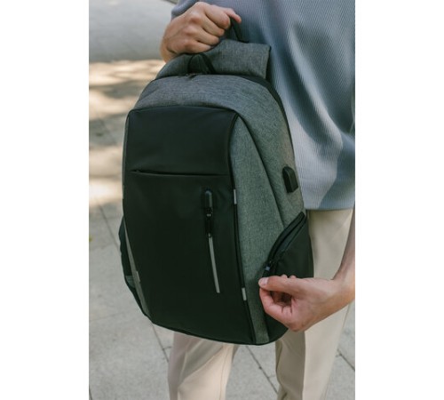 Рюкзак HEIKKI OUTLOOK (ХЕЙКИ) универсальный, отделение для ноутбука, серый, 46x32x16 см, 273890