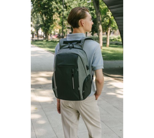 Рюкзак HEIKKI OUTLOOK (ХЕЙКИ) универсальный, отделение для ноутбука, серый, 46x32x16 см, 273890