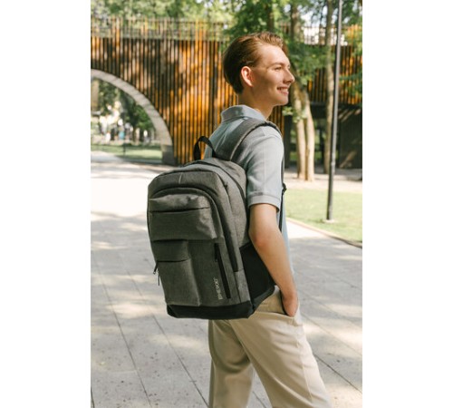 Рюкзак HEIKKI CONCORDANCE (ХЕЙКИ) универсальный, отделение для ноутбука, серый, 47x32x15 см, 273891