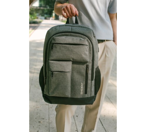 Рюкзак HEIKKI CONCORDANCE (ХЕЙКИ) универсальный, отделение для ноутбука, серый, 47x32x15 см, 273891