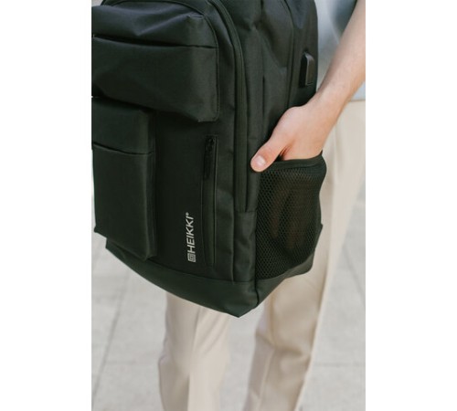 Рюкзак HEIKKI CONCORDANCE (ХЕЙКИ) универсальный, отделение для ноутбука, черный, 47x32x15 см, 273892