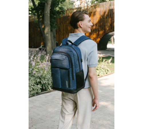 Рюкзак HEIKKI CONCORDANCE (ХЕЙКИ) универсальный, отделение для ноутбука, синий, 47x32x15 см, 273893