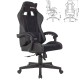 Кресло компьютерное BRABIX "Striker GM-121", синхромеханизм, 2 подушки, экокожа/велюр, черное, 532962