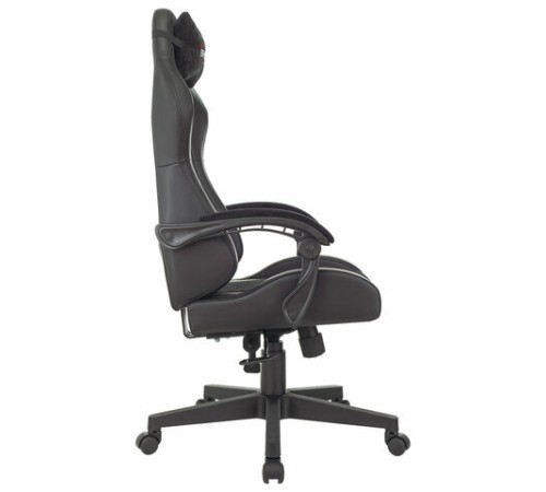 Кресло компьютерное BRABIX "Striker GM-121", синхромеханизм, 2 подушки, экокожа/велюр, черное, 532962