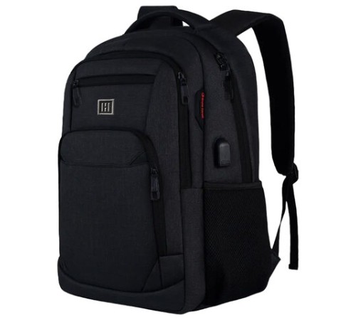 Рюкзак HEIKKI SECURE (ХЕЙКИ) универсальный, отделение для ноутбука, черный, 46x31x19 см, 273894