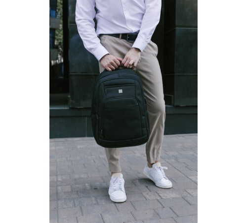 Рюкзак HEIKKI SECURE (ХЕЙКИ) универсальный, отделение для ноутбука, черный, 46x31x19 см, 273894