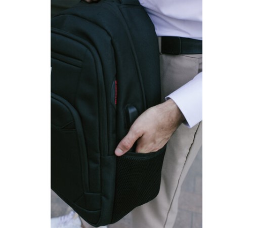 Рюкзак HEIKKI SECURE (ХЕЙКИ) универсальный, отделение для ноутбука, черный, 46x31x19 см, 273894