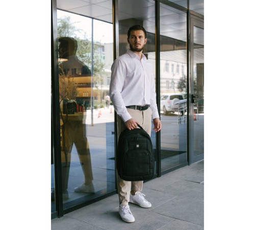 Рюкзак HEIKKI SECURE (ХЕЙКИ) универсальный, отделение для ноутбука, черный, 46x31x19 см, 273894