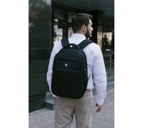 Рюкзак HEIKKI SECURE (ХЕЙКИ) универсальный, отделение для ноутбука, черный, 46x31x19 см, 273894