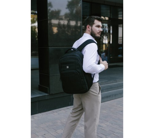 Рюкзак HEIKKI SECURE (ХЕЙКИ) универсальный, отделение для ноутбука, черный, 46x31x19 см, 273894