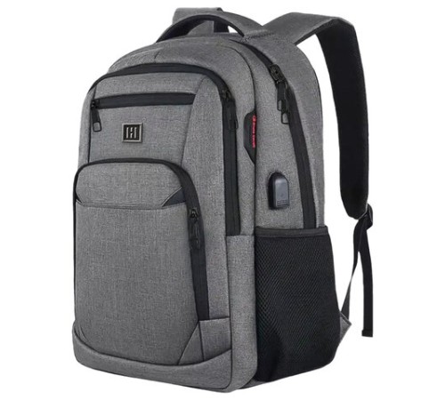Рюкзак HEIKKI SECURE (ХЕЙКИ) универсальный, отделение для ноутбука, серый, 46x31x19 см, 273895