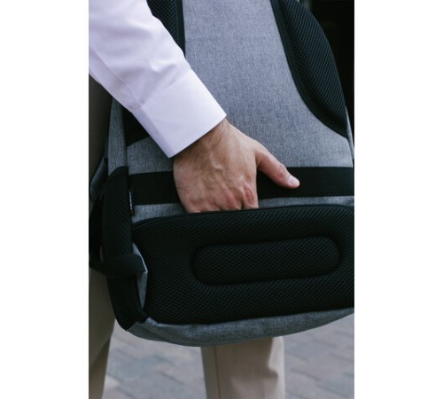 Рюкзак HEIKKI SECURE (ХЕЙКИ) универсальный, отделение для ноутбука, серый, 46x31x19 см, 273895