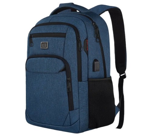 Рюкзак HEIKKI SECURE (ХЕЙКИ) универсальный, отделение для ноутбука, синий, 46x31x19 см, 273896