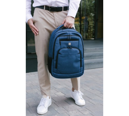 Рюкзак HEIKKI SECURE (ХЕЙКИ) универсальный, отделение для ноутбука, синий, 46x31x19 см, 273896