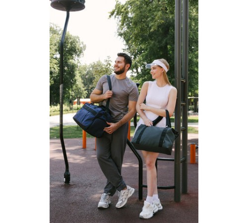 Сумка спортивная HEIKKI MOVE PLUS (ХЕЙКИ), отделение для обуви, синяя, 28х50х23 см, 273897