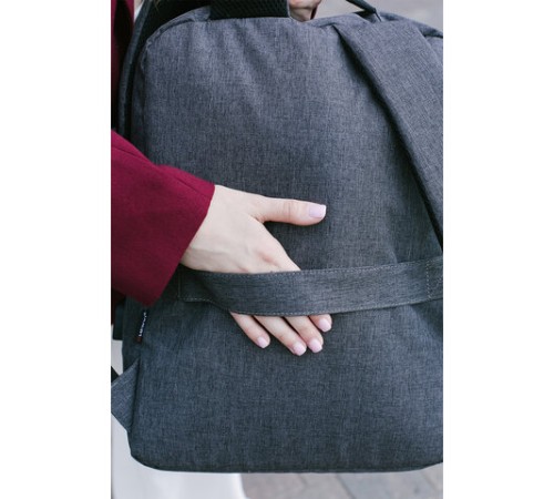 Рюкзак HEIKKI PANEL (ХЕЙКИ), отделение для ноутбука, USB-порт, серый, 44x30x13 см, 273903