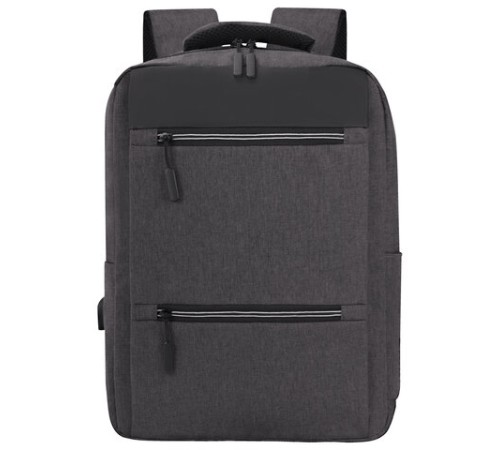 Рюкзак HEIKKI PANEL (ХЕЙКИ), отделение для ноутбука, USB-порт, серый, 44x30x13 см, 273903