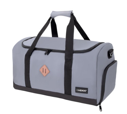 Сумка спортивная HEIKKI MOVE RENOWNED (ХЕЙКИ), отделение для обуви, серая, 28x51x26 см, 273910