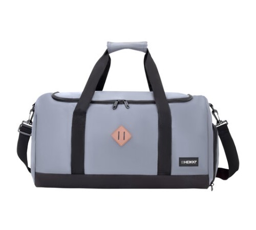 Сумка спортивная HEIKKI MOVE RENOWNED (ХЕЙКИ), отделение для обуви, серая, 28x51x26 см, 273910