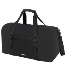 Сумка спортивная HEIKKI WORKOUT (ХЕЙКИ), карман на молнии, черная, 28x51x25 см, 273916