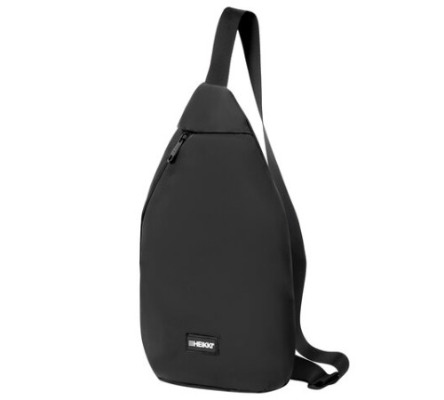 Рюкзак однолямочный HEIKKI SMOOTH (ХЕЙКИ), 2 отделения, черный, 35x20x8 см, 273918