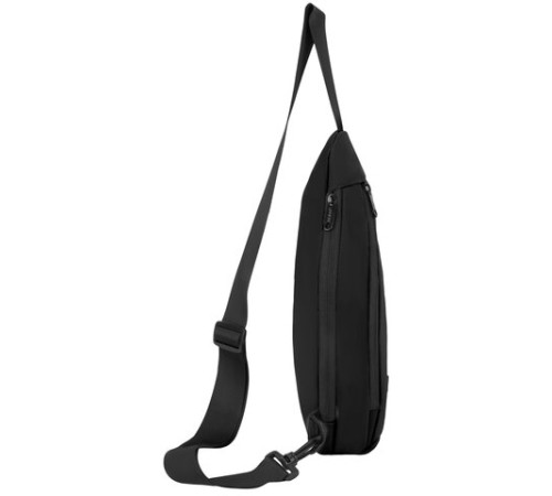 Рюкзак однолямочный HEIKKI SMOOTH (ХЕЙКИ), 2 отделения, черный, 35x20x8 см, 273918