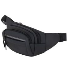 Сумка на пояс HEIKKI PROMPT (ХЕЙКИ), 2 отделения, регулируемый ремень, светоотражающие элементы, черная, 35х14х4см, 273922
