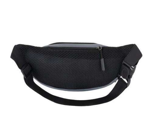 Сумка на пояс HEIKKI PROMPT (ХЕЙКИ), 2 отделения, регулируемый ремень, светоотражающие элементы, серая, 35х14х4см, 273925