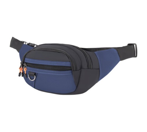 Сумка на пояс HEIKKI PROMPT (ХЕЙКИ), 2 отделения, регулируемый ремень, карман-антивор, синяя, 37х14х5 см, 273927