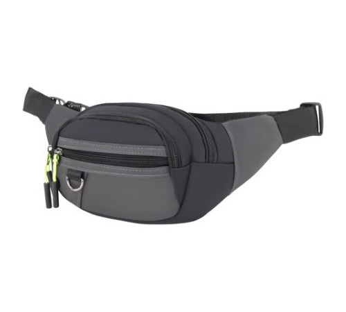 Сумка на пояс HEIKKI PROMPT (ХЕЙКИ), 2 отделения, регулируемый ремень, карман-антивор, черная, 37х14х5 см, 273928