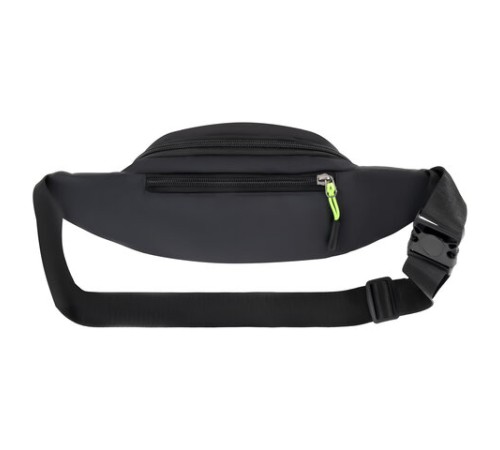 Сумка на пояс HEIKKI PROMPT (ХЕЙКИ), 2 отделения, регулируемый ремень, карман-антивор, черная, 37х14х5 см, 273928