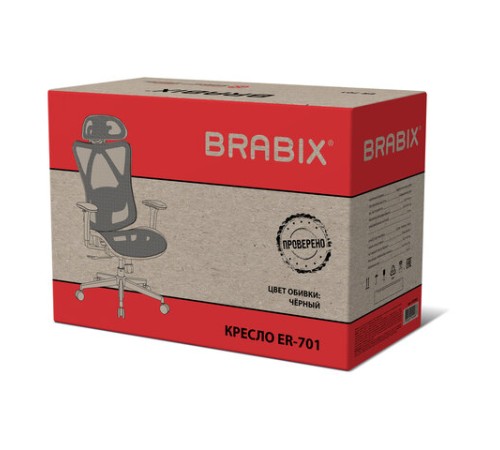 Кресло BRABIX PREMIUM "Axion ER-701", синхромеханизм, регулируемые подголовник и спинка, сетка, черное, 532965