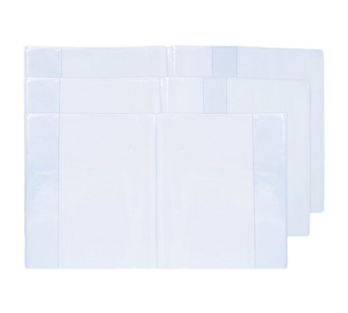 Обложки ПВХ для тетрадей и учебников, НАБОР 28 шт., ПЛОТНЫЕ, 110 мкм, универсальные, прозрачные, BRAUBERG, 274114