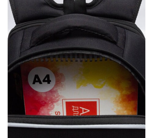 Ранец GRIZZLY анатомическая спинка, с брелоком, для девочек, 