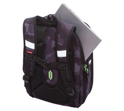 Ранец GRIZZLY анатомическая спинка, с бейджем, для мальчиков, 