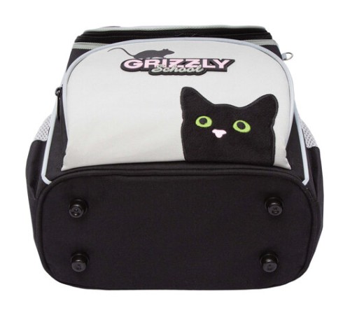 Ранец GRIZZLY анатомическая спинка, с мешком для обуви, для девочек, 