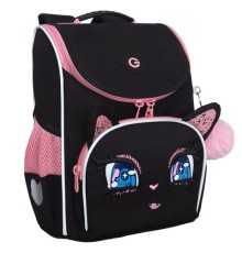 Ранец GRIZZLY анатомическая спинка, с мешком для обуви, для девочек, 
