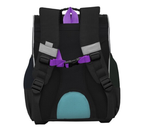 Ранец GRIZZLY анатомическая спинка, с мешком для обуви, для девочек, 