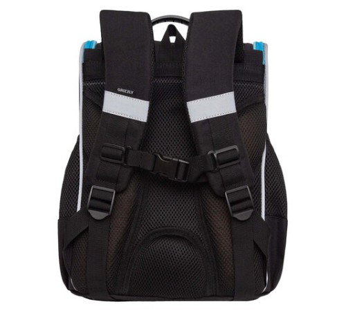 Ранец GRIZZLY анатомическая спинка, с мешком для обуви, для мальчиков, 