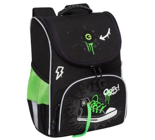 Ранец GRIZZLY анатомическая спинка, с мешком для обуви, для мальчиков, 