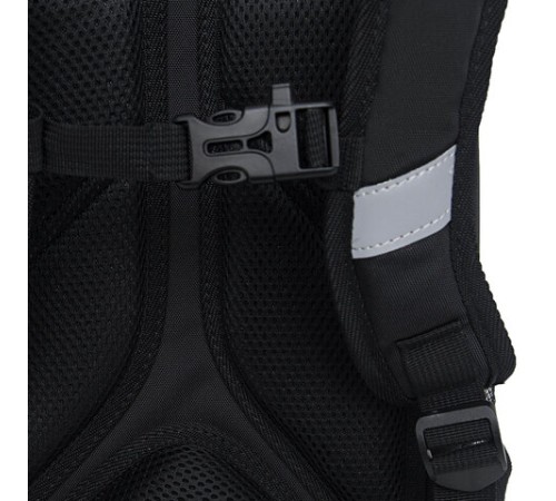 Ранец GRIZZLY анатомическая спинка, облегченный, 1 отделение, для девочек, 