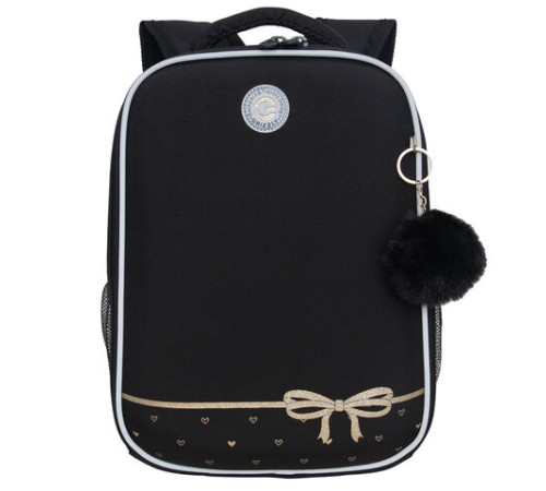 Ранец GRIZZLY анатомическая спинка, облегченный, 1 отделение, для девочек, 