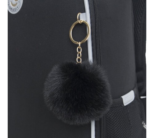 Ранец GRIZZLY анатомическая спинка, облегченный, 1 отделение, для девочек, 