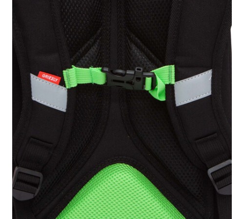 Ранец GRIZZLY анатомическая спинка, облегченный, 1 отделение, для мальчиков, 