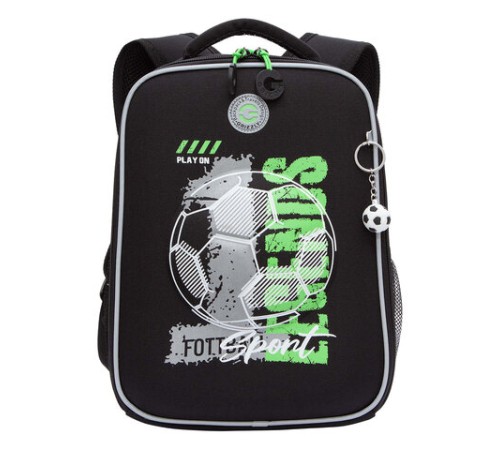 Ранец GRIZZLY анатомическая спинка, облегченный, 1 отделение, для мальчиков, 