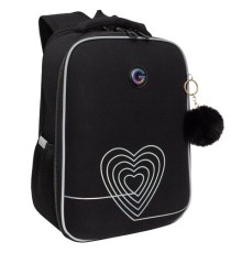 Ранец GRIZZLY анатомическая спинка, 2 отделения, для девочек, 