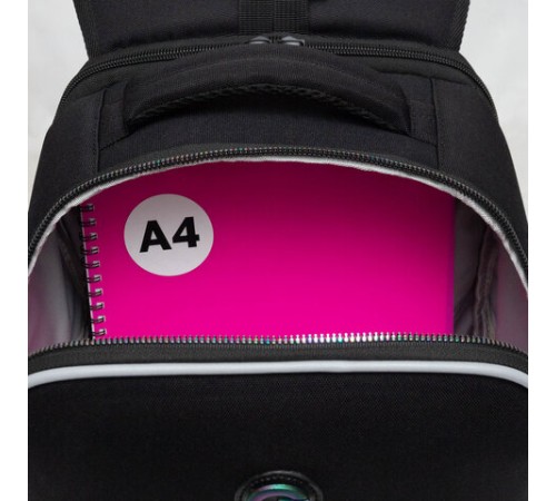 Ранец GRIZZLY анатомическая спинка, 2 отделения, для девочек, 