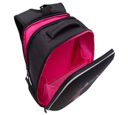 Ранец GRIZZLY анатомическая спинка, 2 отделения, для девочек, 