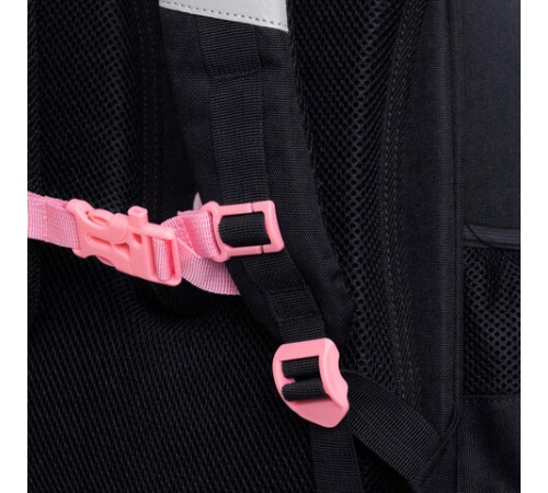 Ранец GRIZZLY анатомическая спинка, c брелоком, для девочек, 